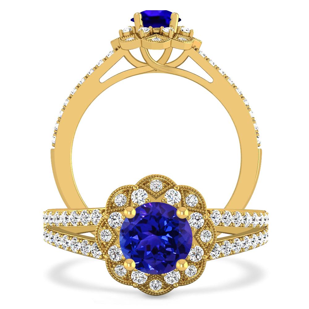 Yellow Gold - Tanzanite