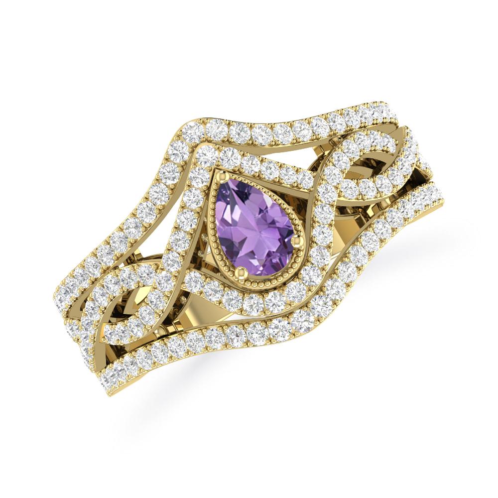 Yellow Gold - Amethyst