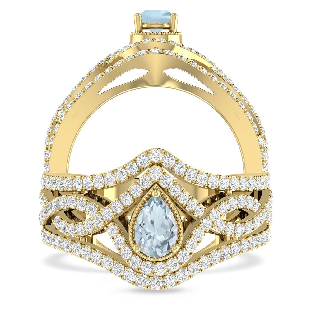 Yellow Gold - Aquamarine