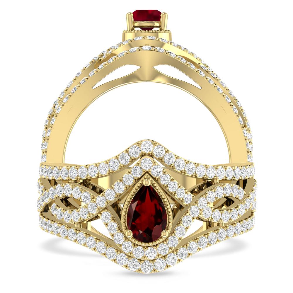 Yellow Gold - Garnet