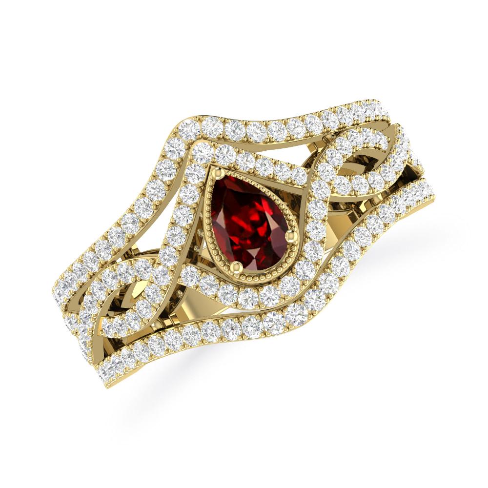 Yellow Gold - Garnet