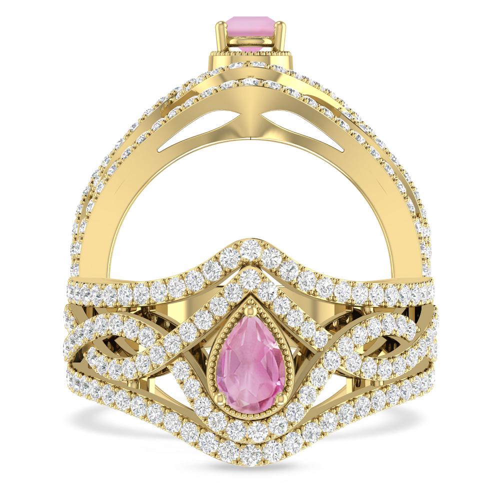 Yellow Gold - Pink Tourmaline