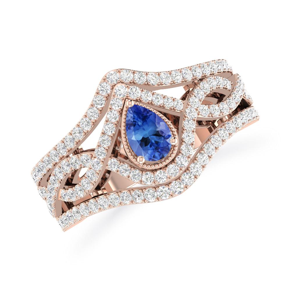 Rose Gold - Tanzanite