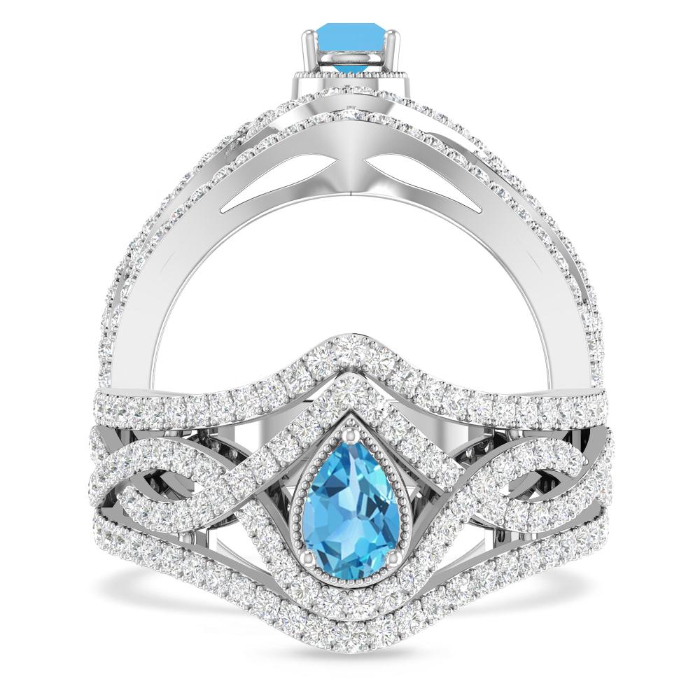 White Gold - Blue Topaz