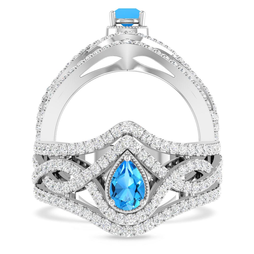 White Gold - Blue Topaz