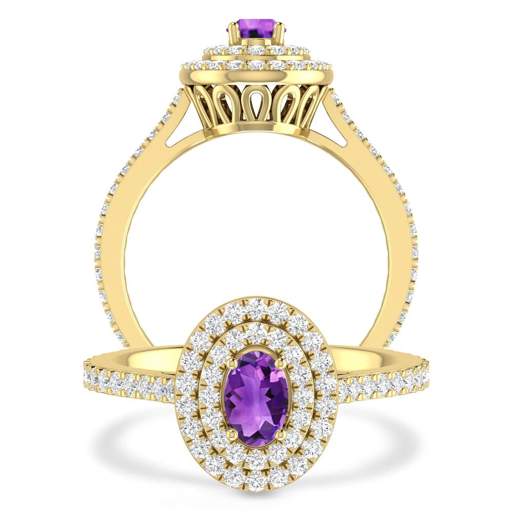 Yellow Gold - Amethyst