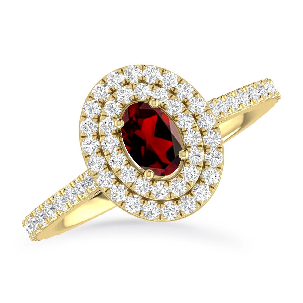 Yellow Gold - Garnet