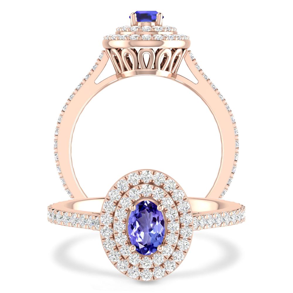 Rose Gold - Tanzanite