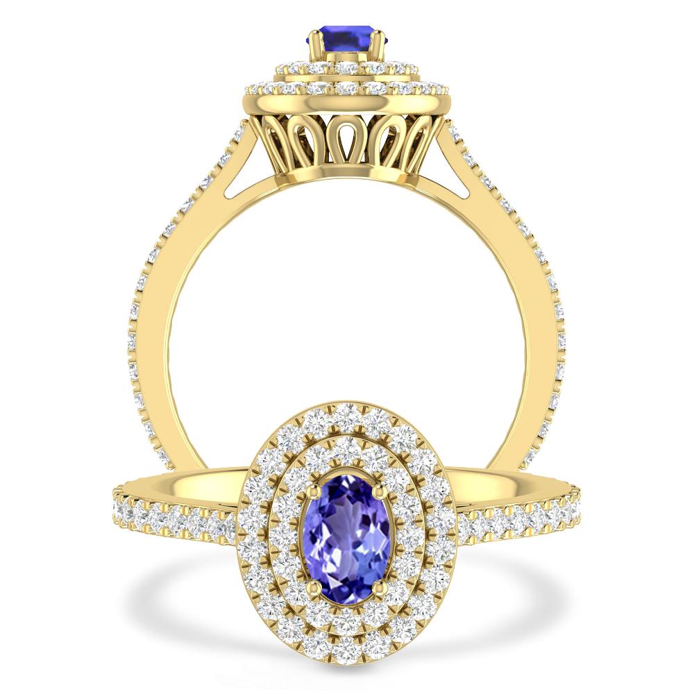 Yellow Gold - Tanzanite