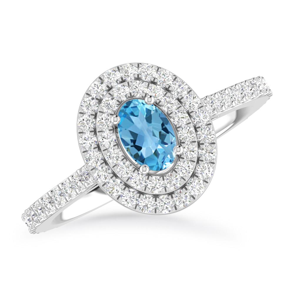 White Gold - Blue Topaz