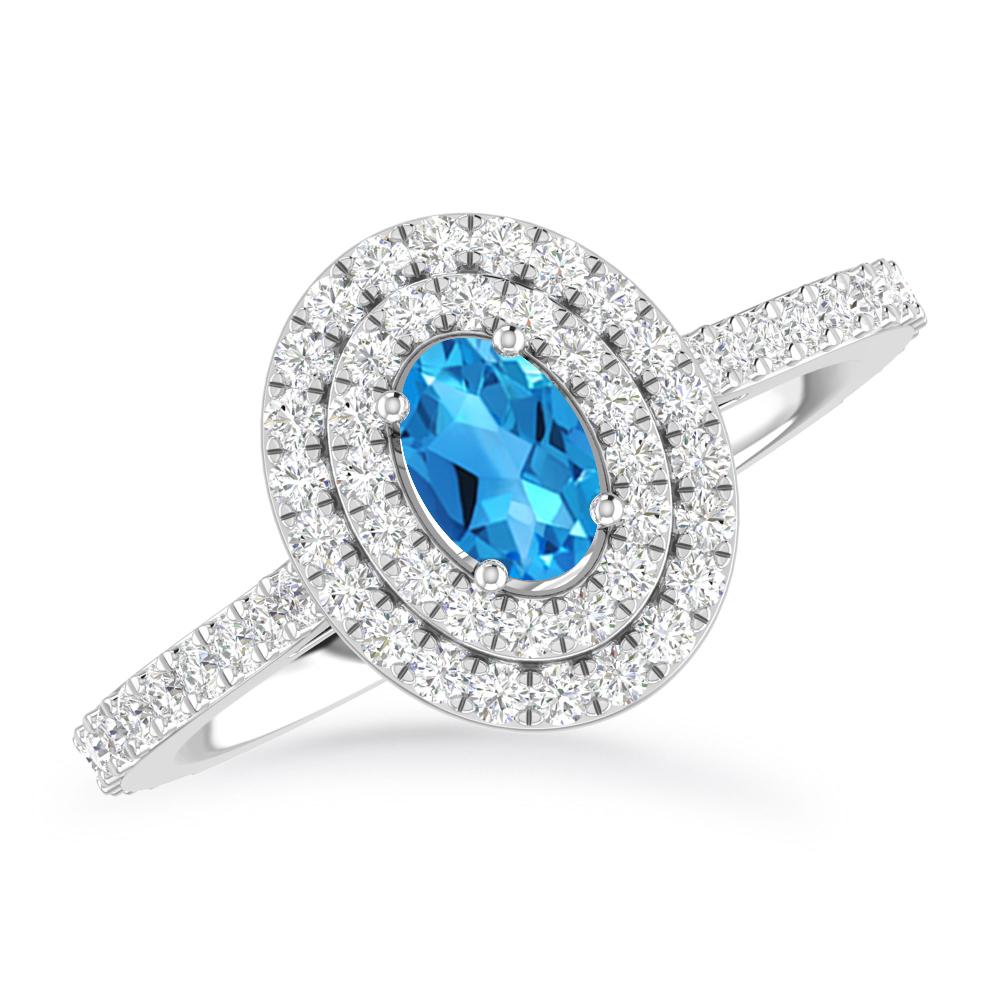 White Gold - Blue Topaz