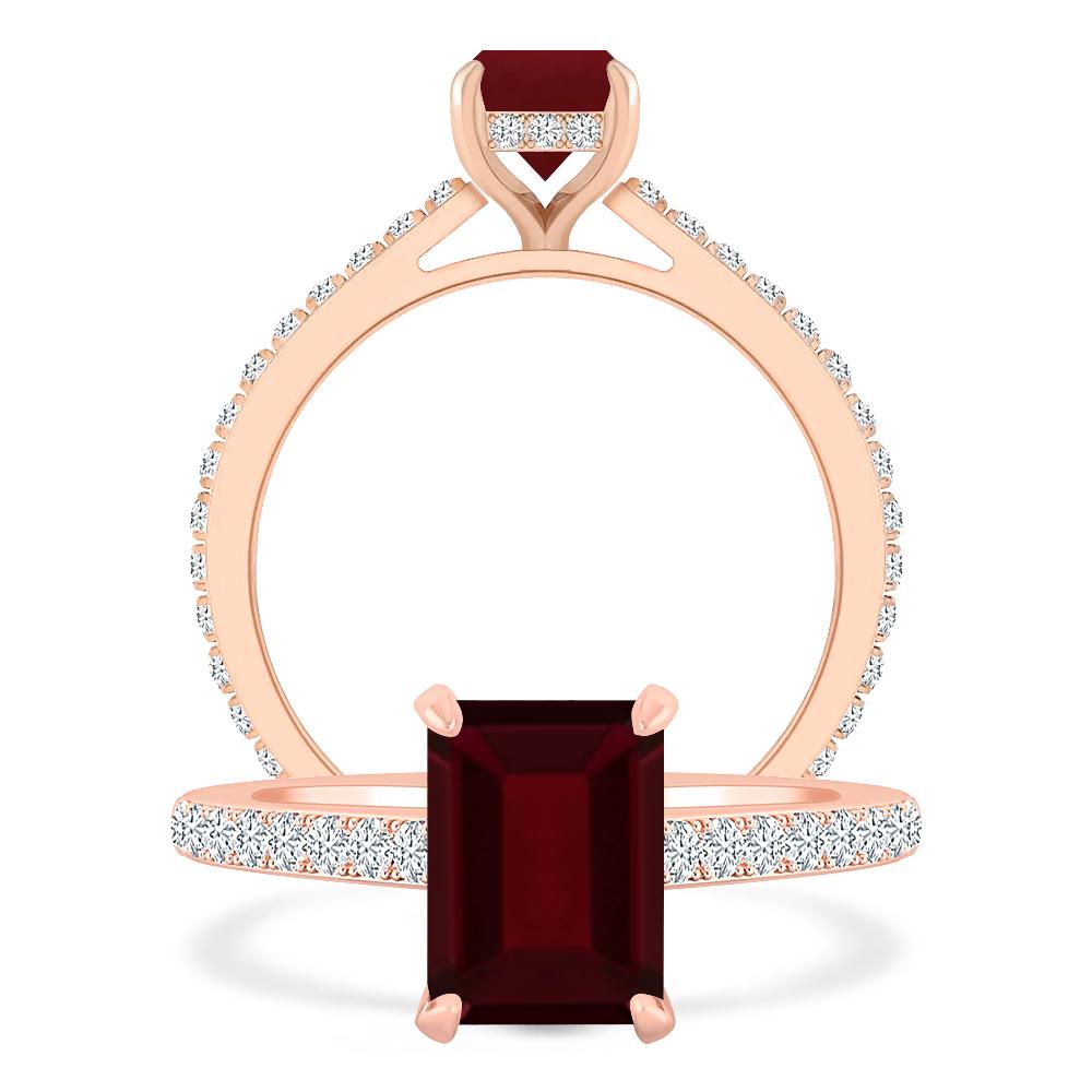 Rose Gold - Garnet