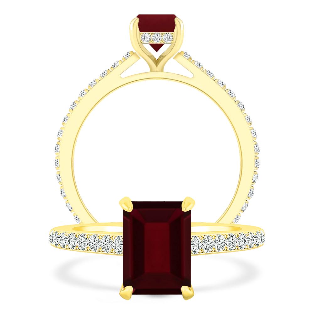 Yellow Gold - Garnet