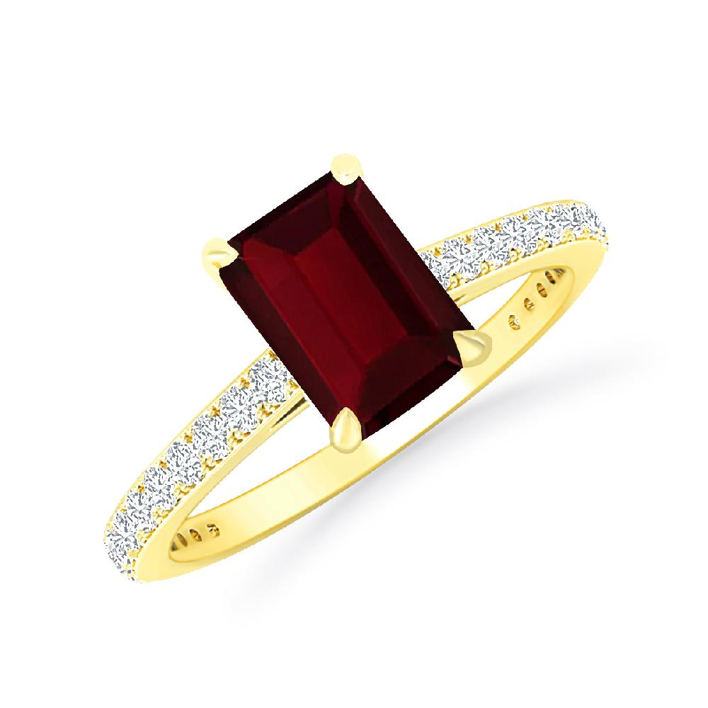 Yellow Gold - Garnet