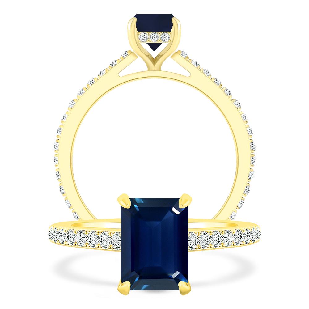 Yellow Gold - Sapphire