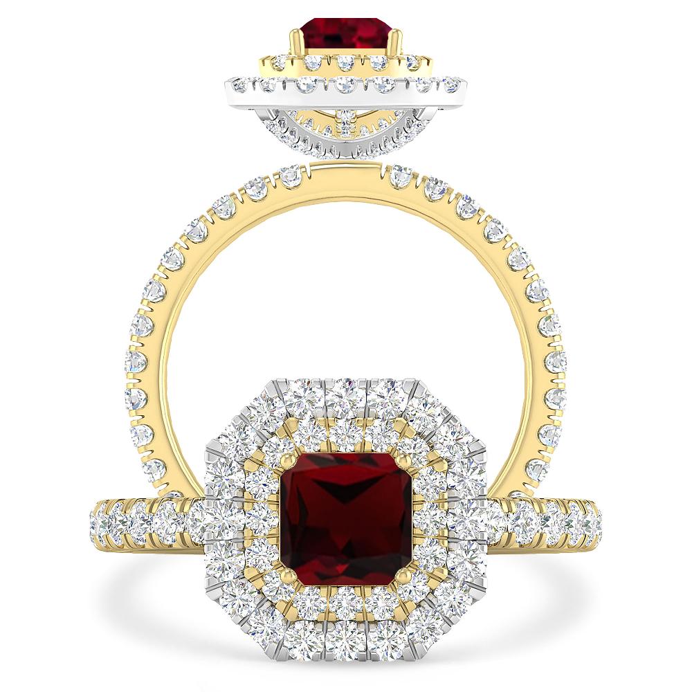 Yellow Gold - Garnet