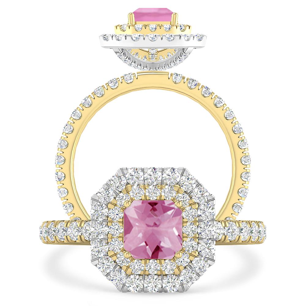 Yellow Gold - Pink Tourmaline