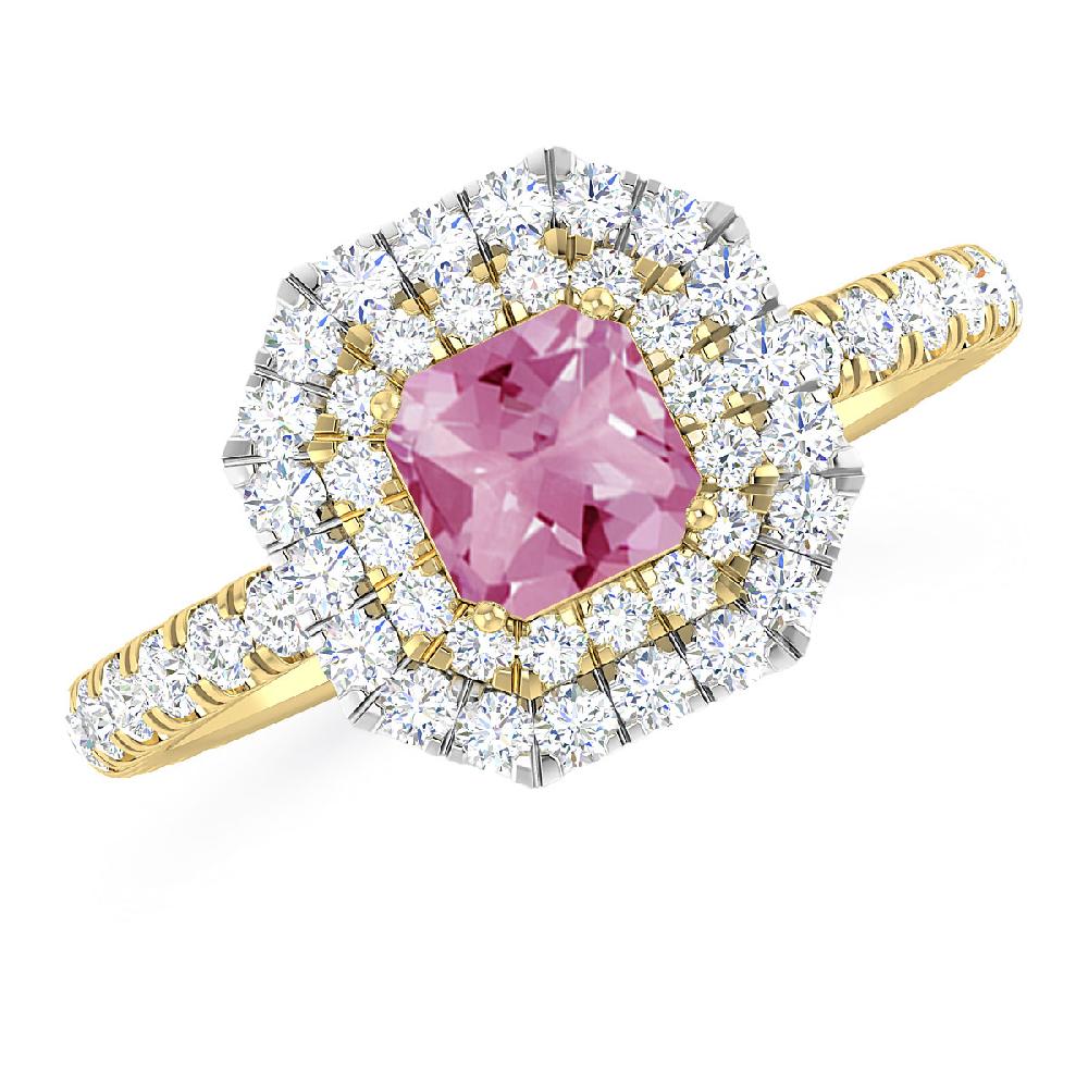 Yellow Gold - Pink Tourmaline