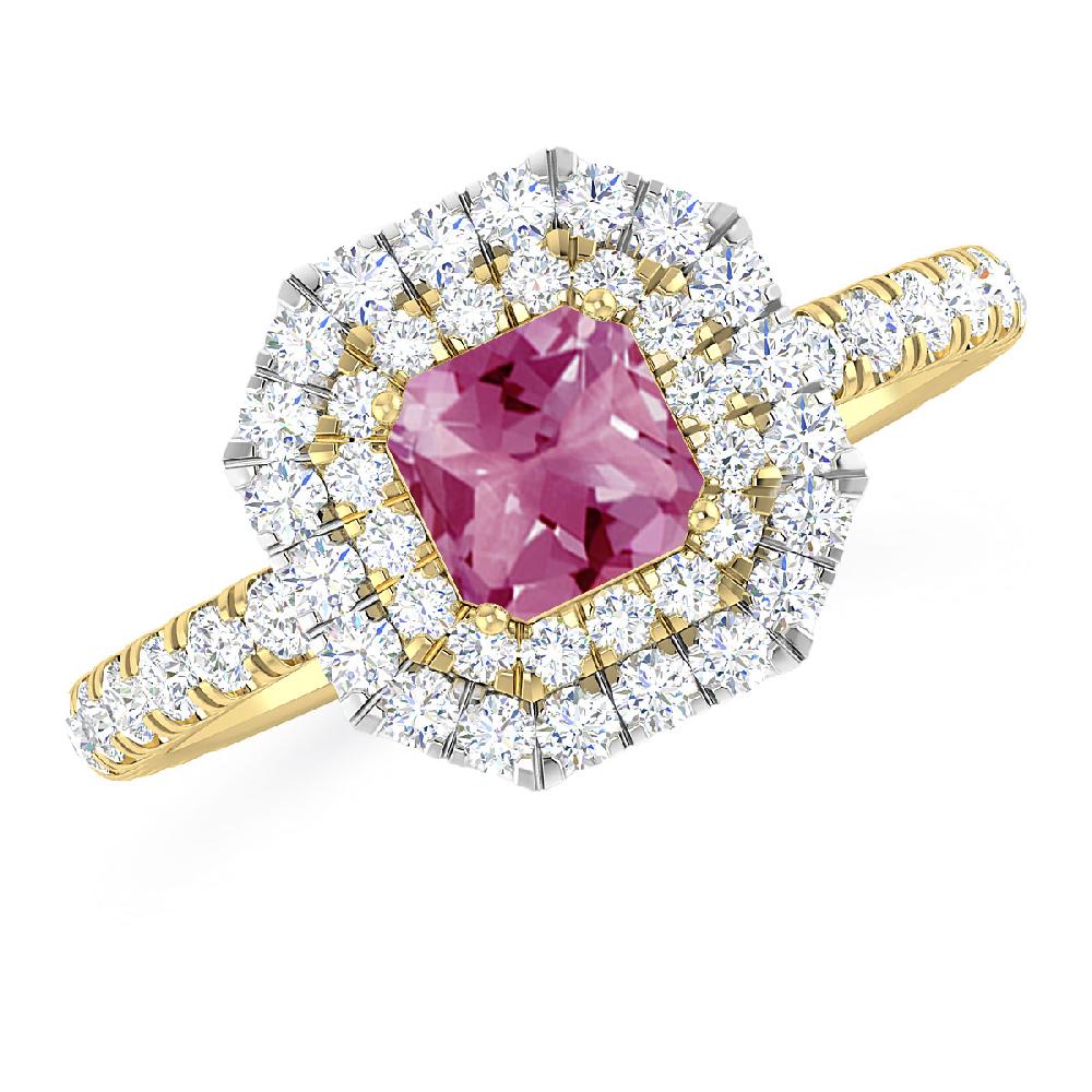 Yellow Gold - Pink Tourmaline