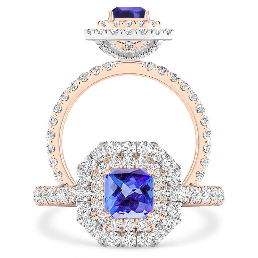 Rose Gold - Tanzanite