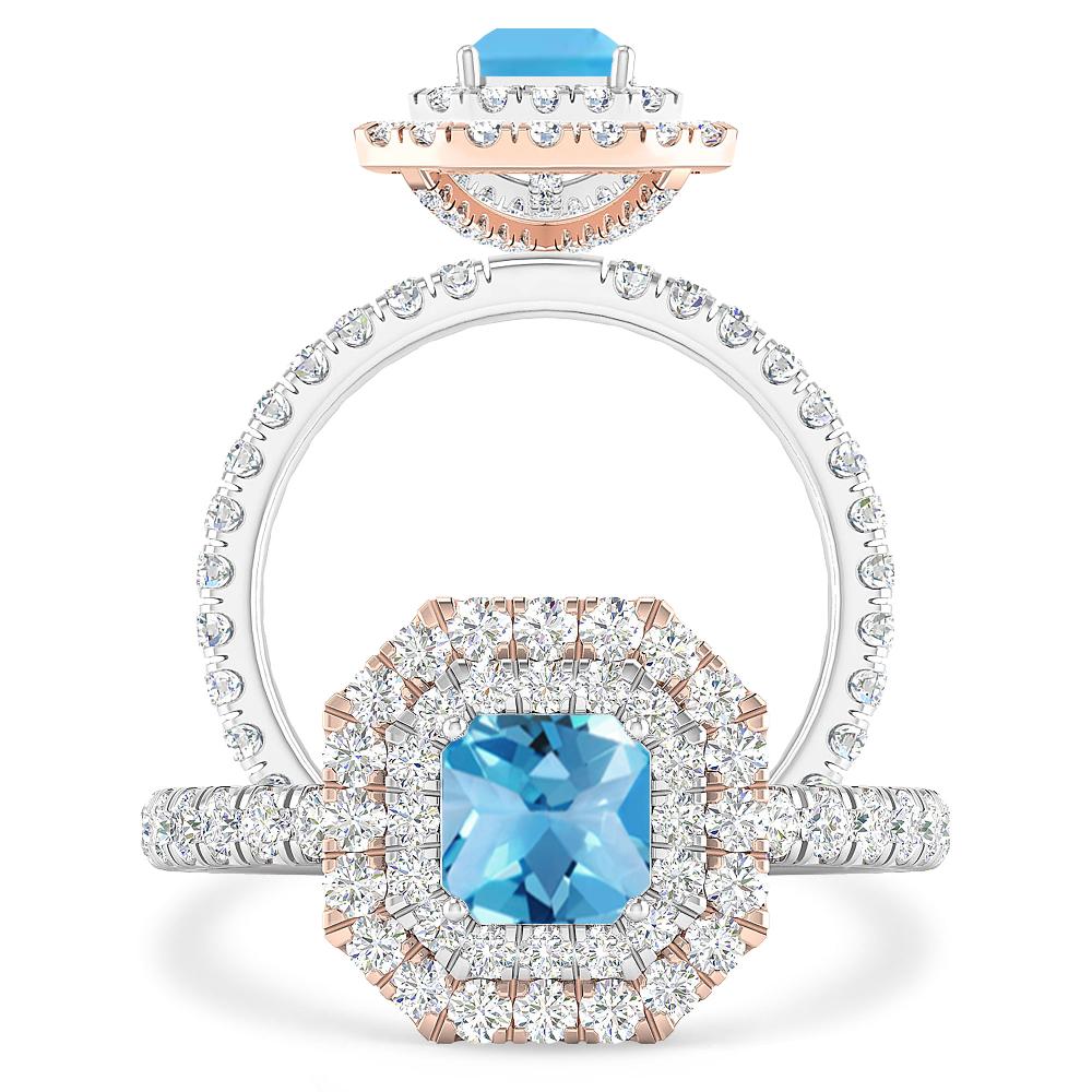 White Gold - Blue Topaz