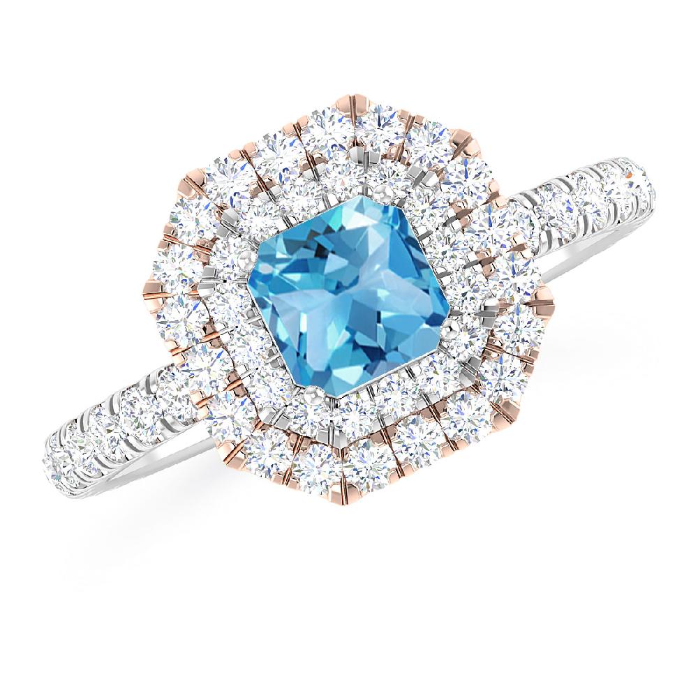 White Gold - Blue Topaz