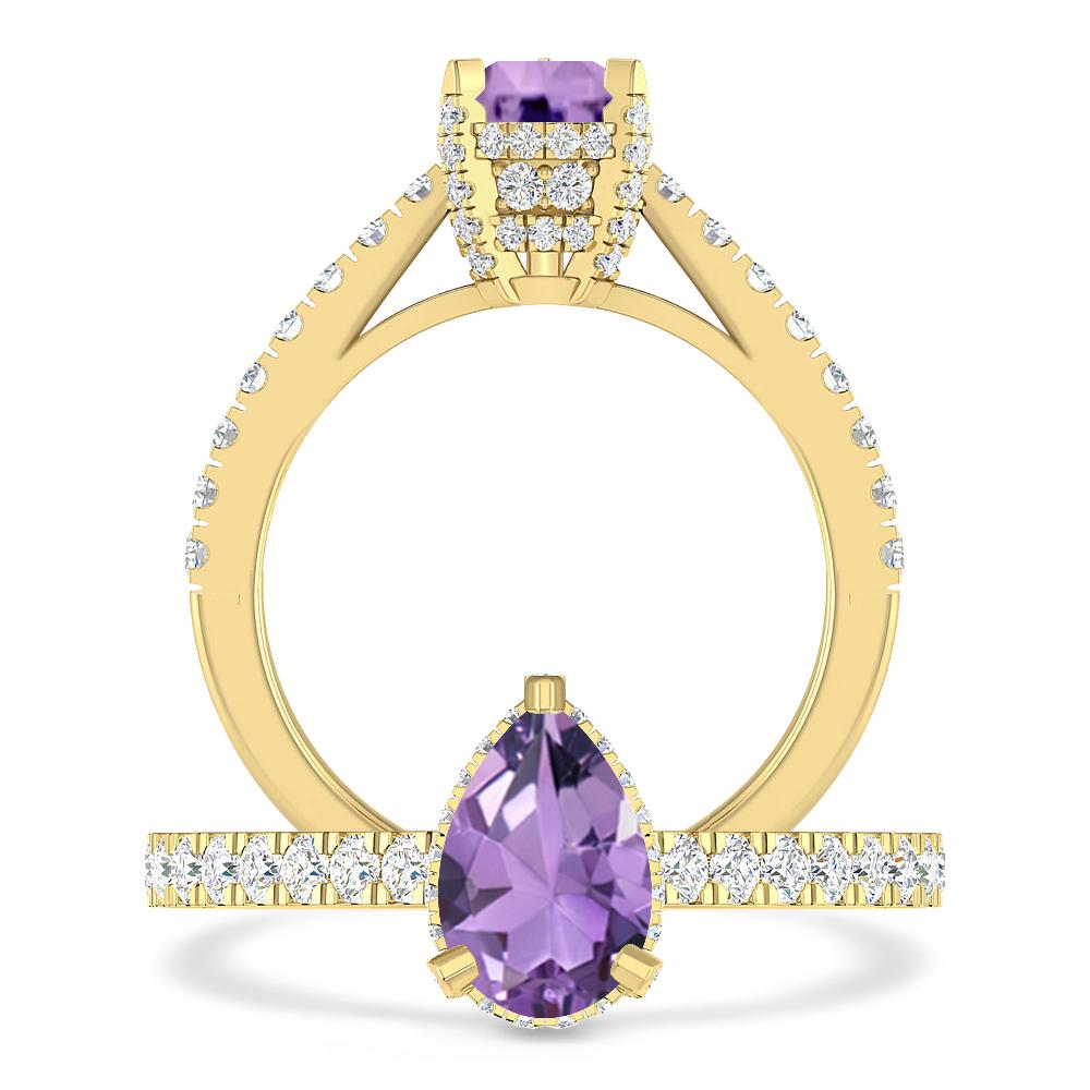 Yellow Gold - Amethyst