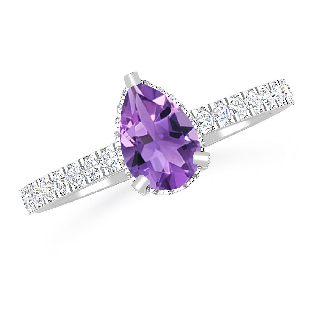 White Gold - Amethyst