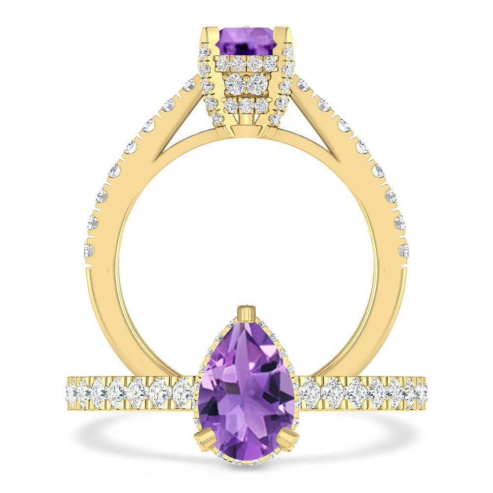 Yellow Gold - Amethyst