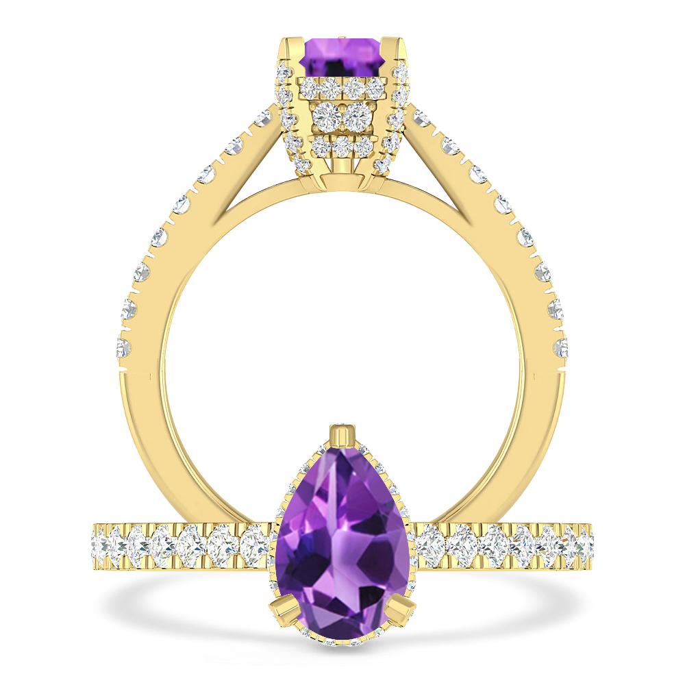 Yellow Gold - Amethyst