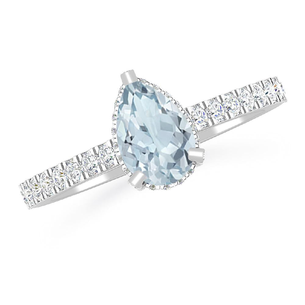 White Gold - Aquamarine