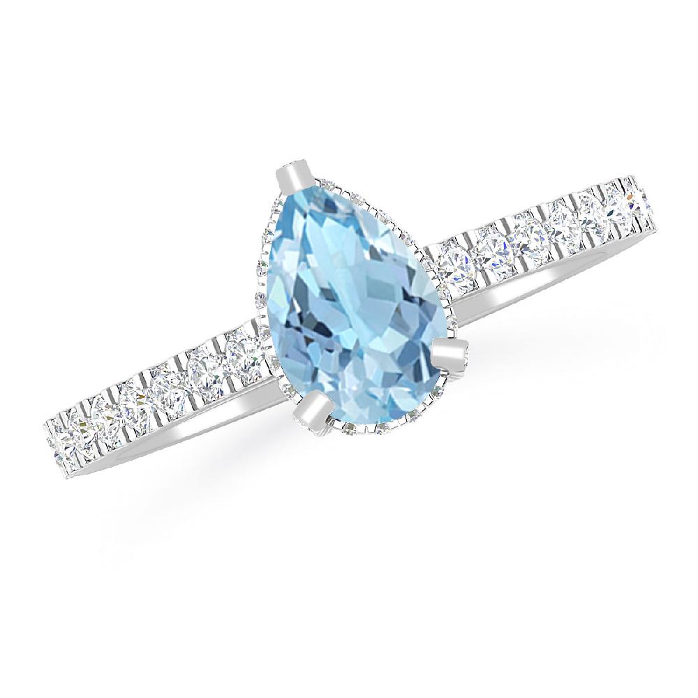 White Gold - Aquamarine