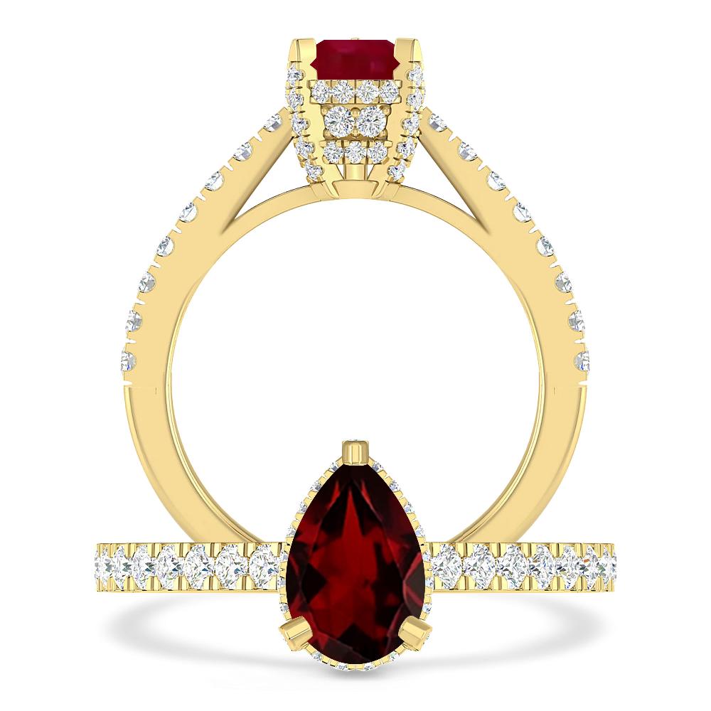 Yellow Gold - Garnet