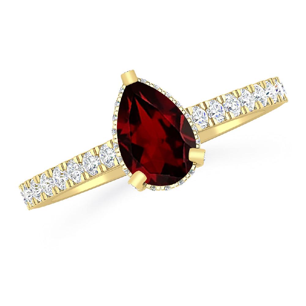 Yellow Gold - Garnet