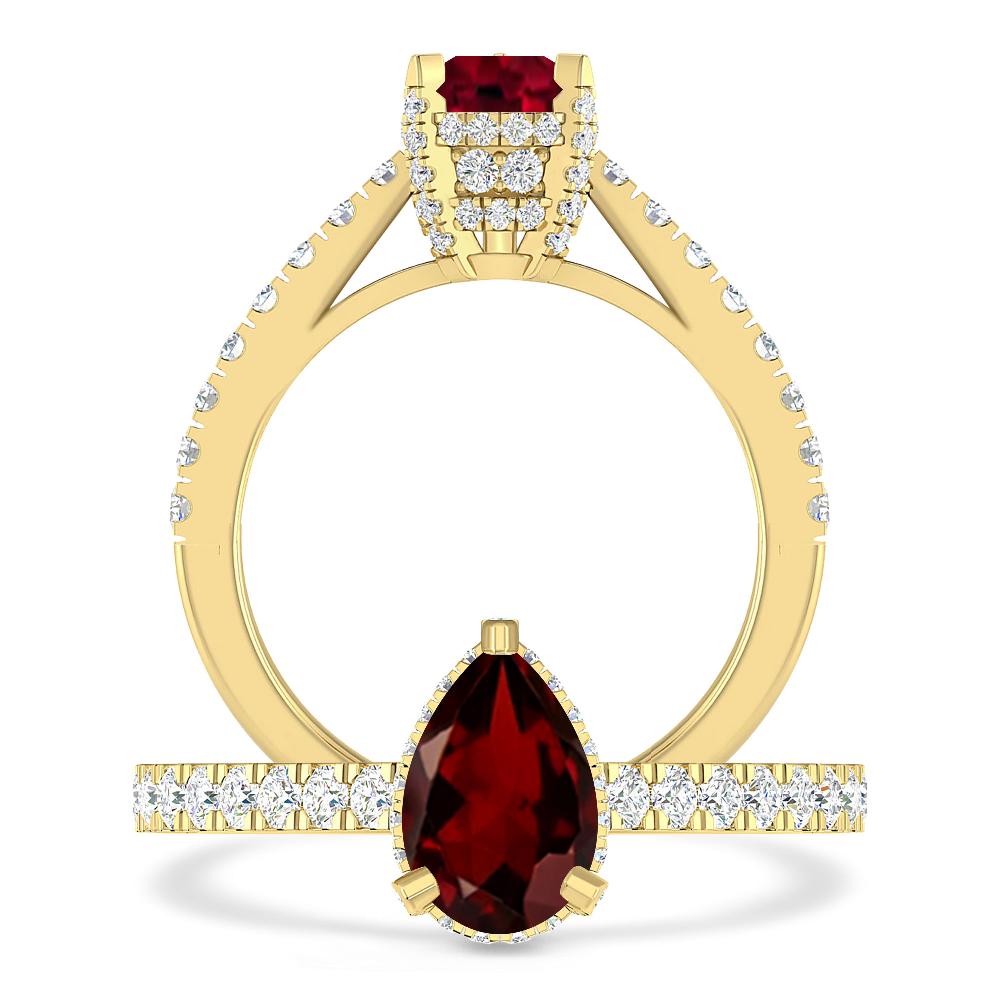 Yellow Gold - Garnet