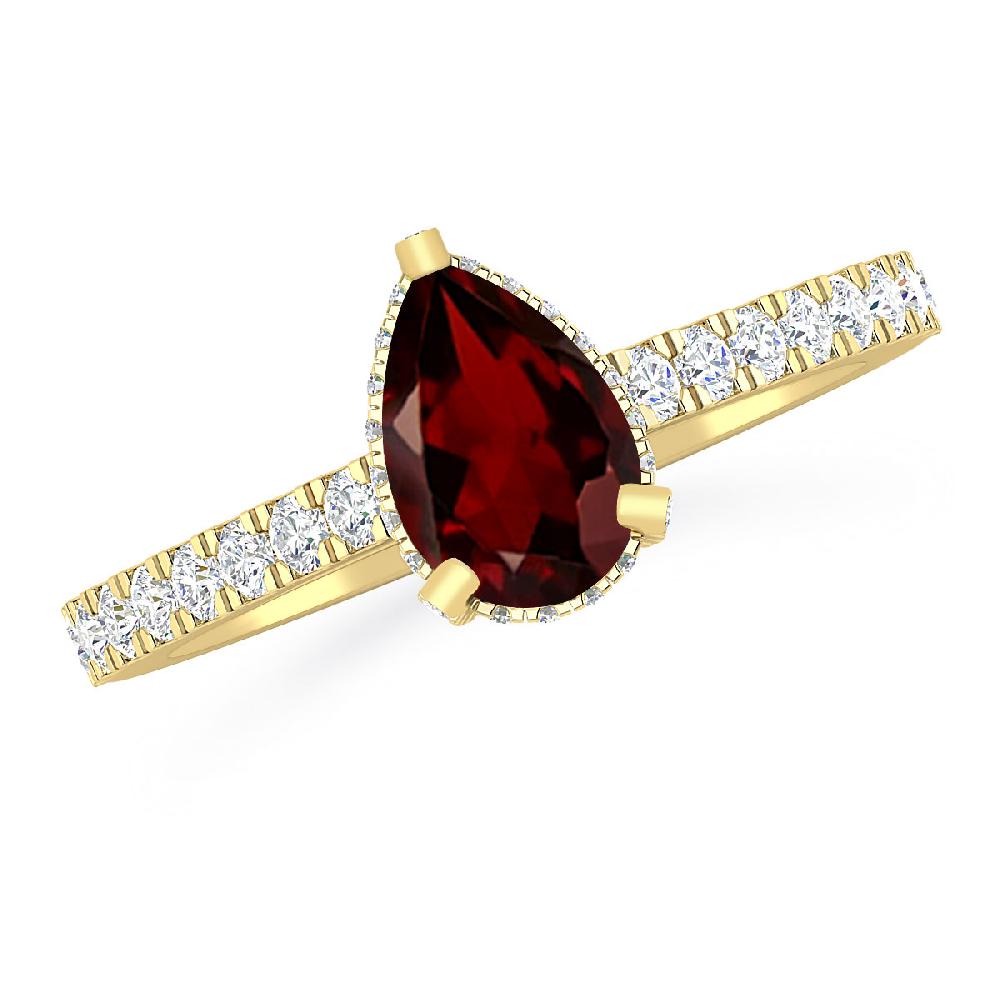 Yellow Gold - Garnet