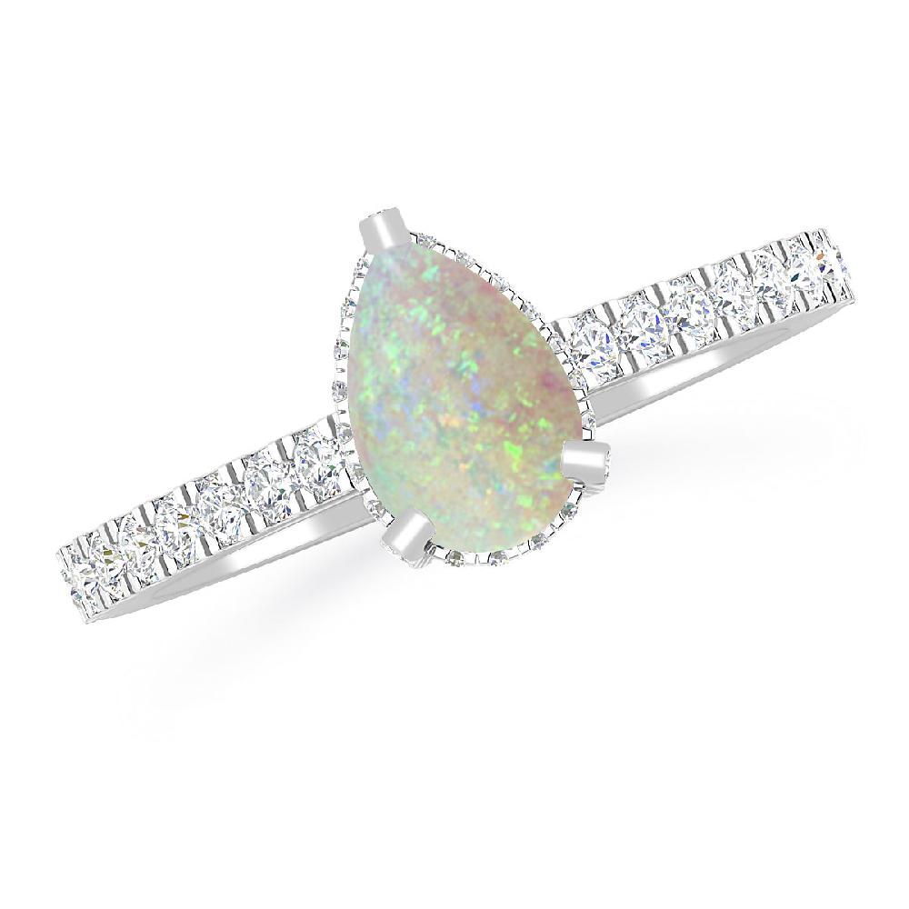 White Gold - Opal