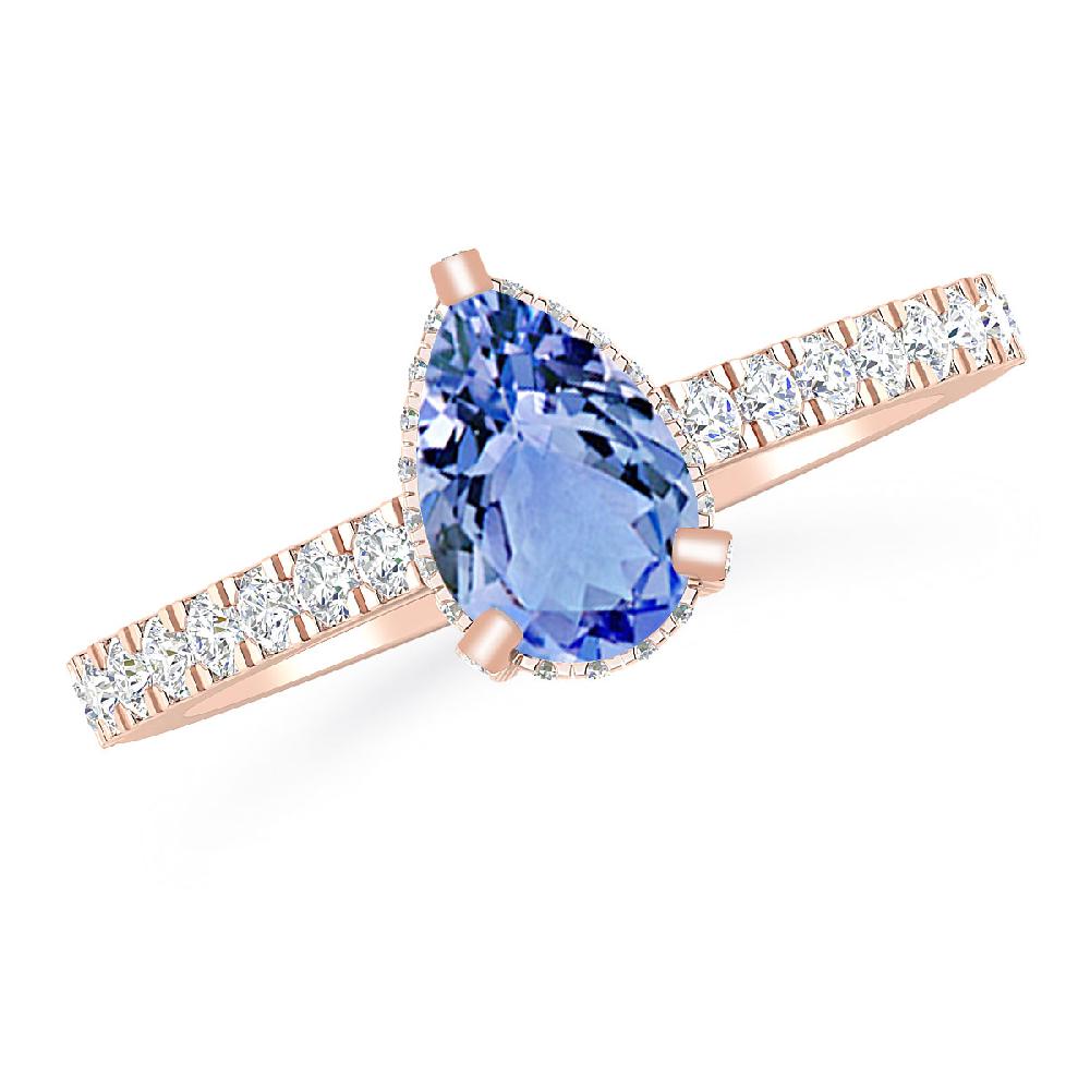 Rose Gold - Tanzanite