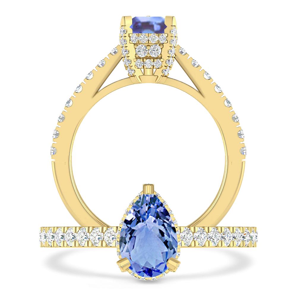 Yellow Gold - Tanzanite