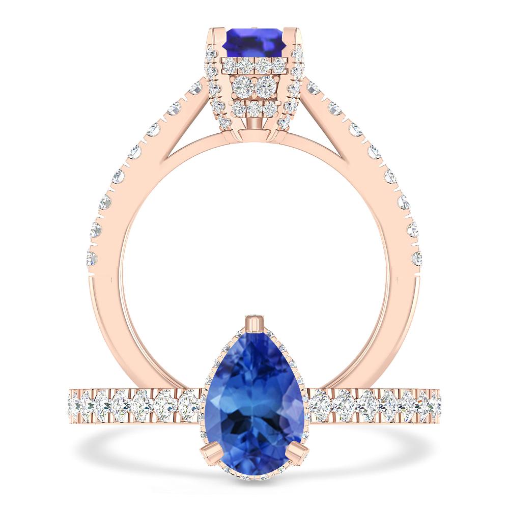 Rose Gold - Tanzanite