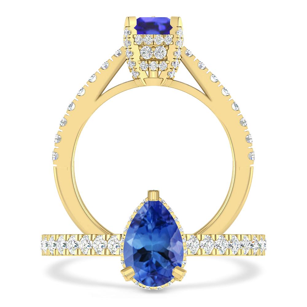 Yellow Gold - Tanzanite