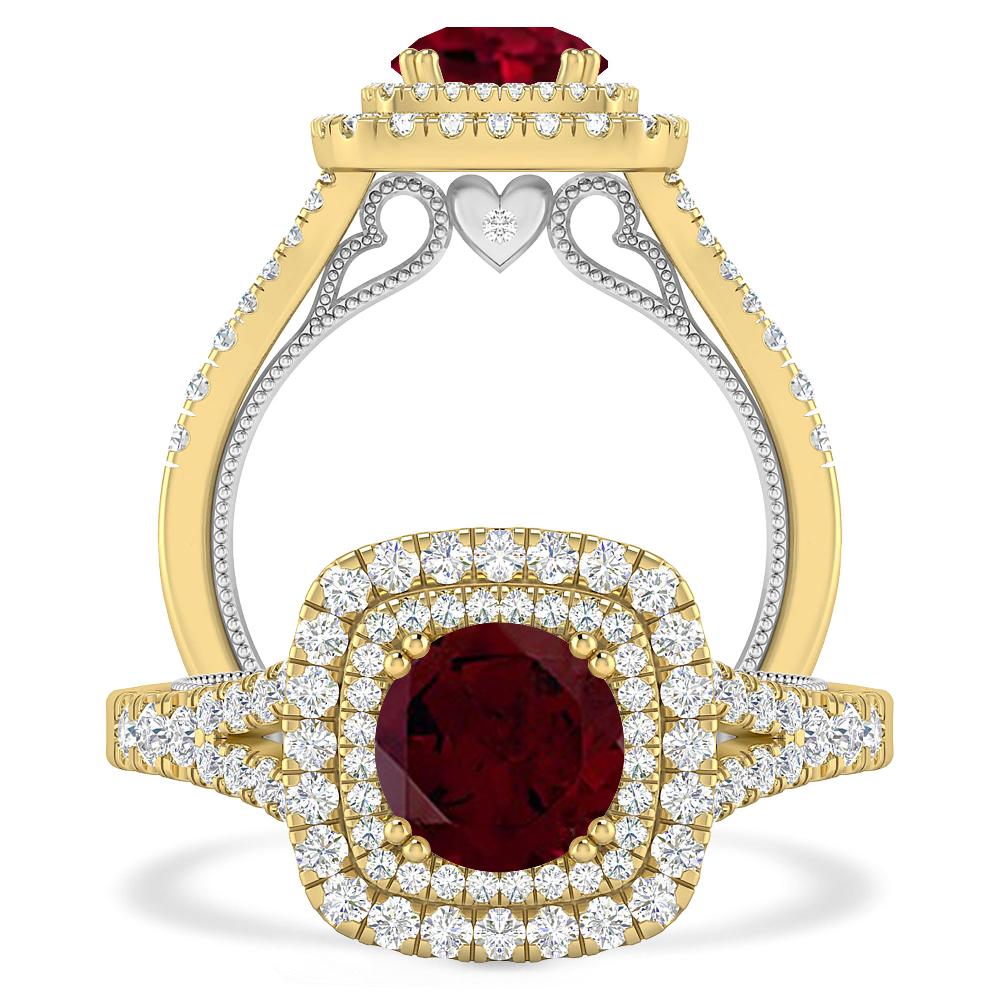 Yellow Gold - Garnet