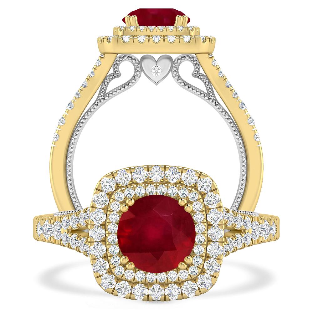 Yellow Gold - Ruby