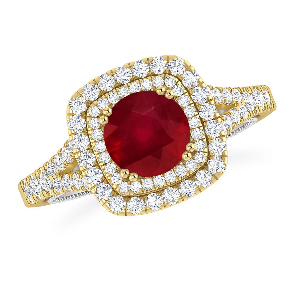 Yellow Gold - Ruby