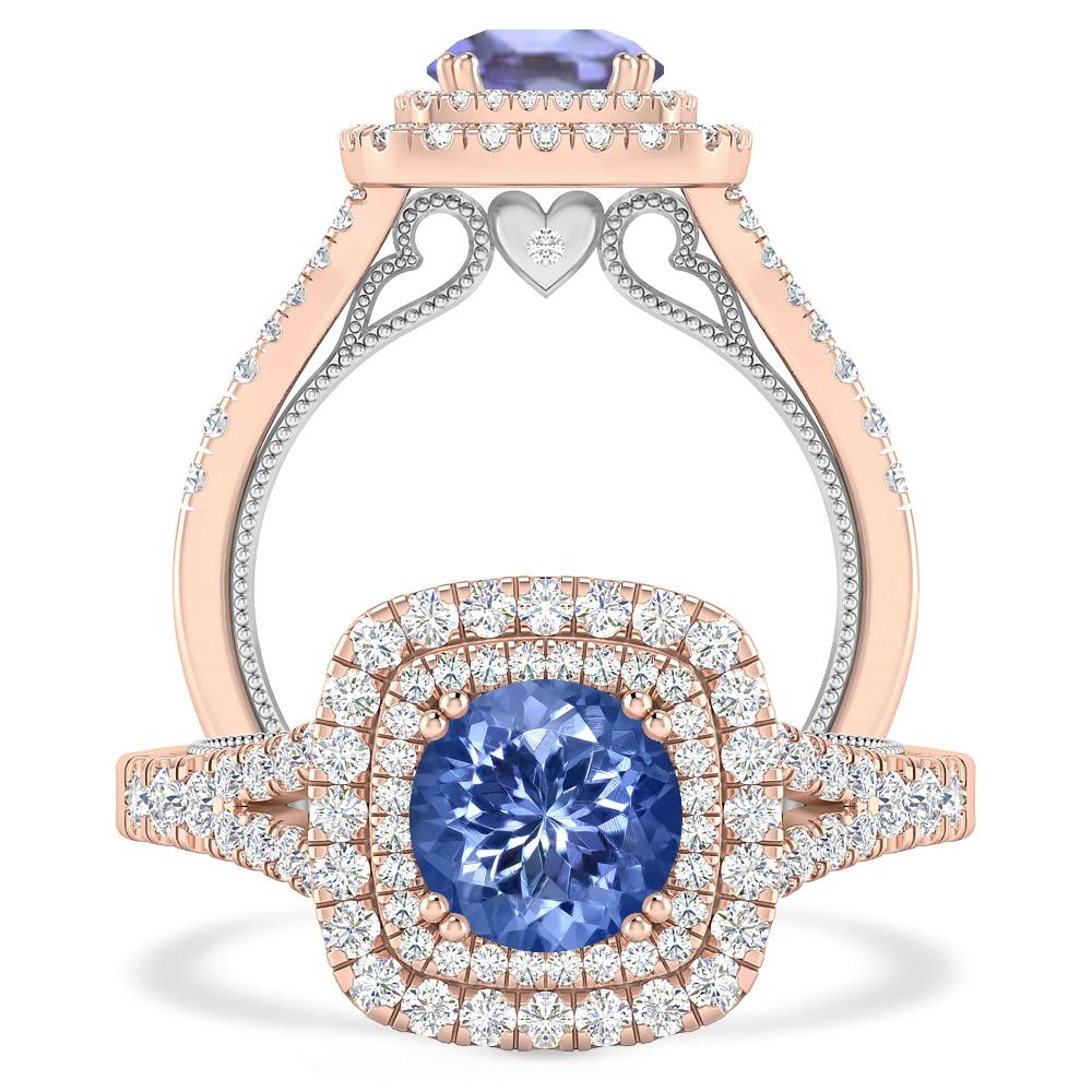 Rose Gold - Tanzanite