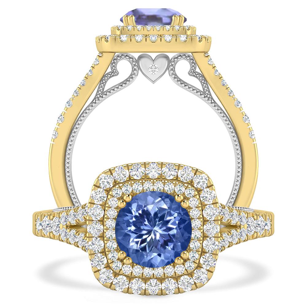 Yellow Gold - Tanzanite