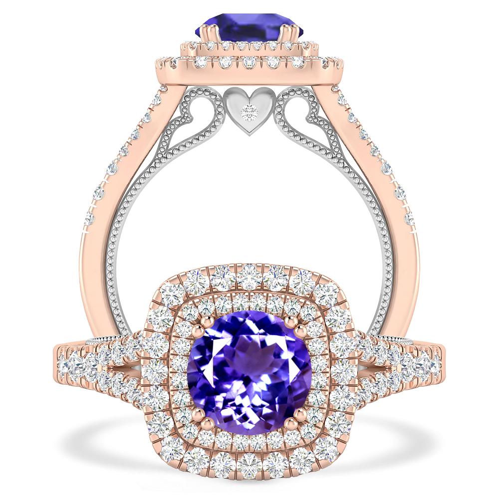 Rose Gold - Tanzanite