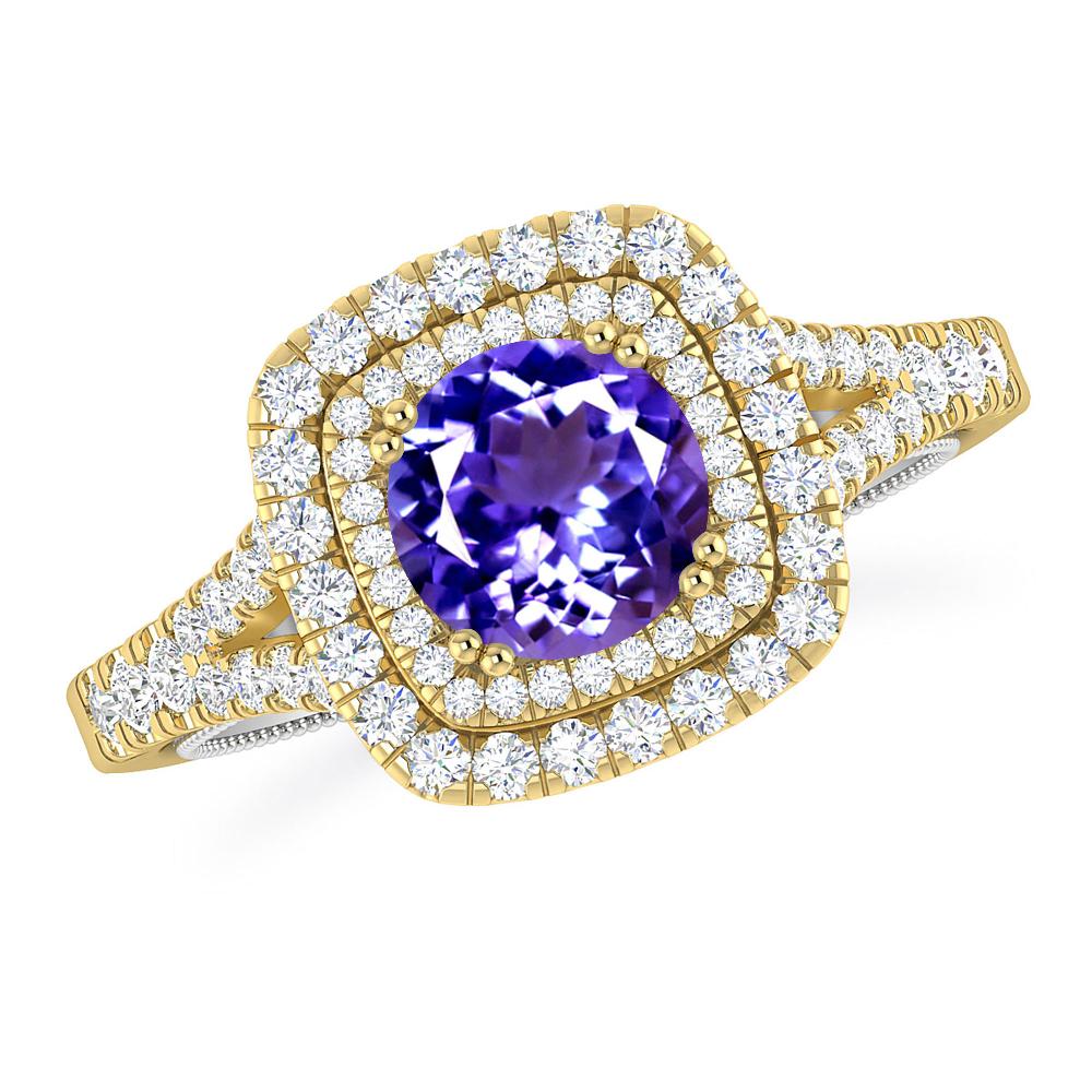 Yellow Gold - Tanzanite
