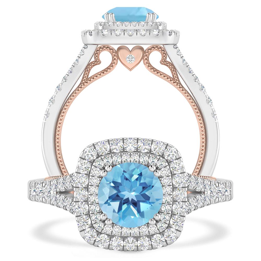White Gold - Blue Topaz