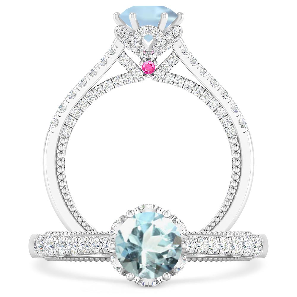 White Gold - Aquamarine